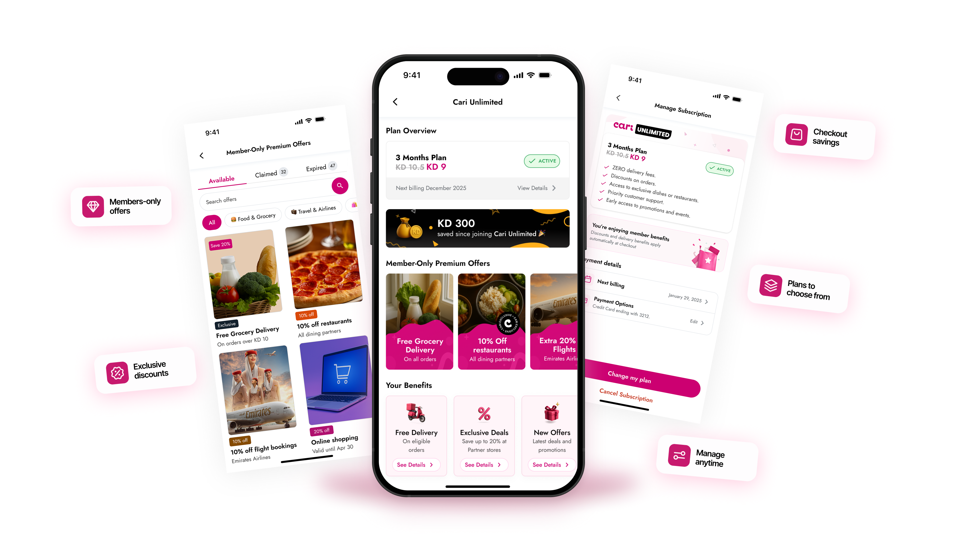 Cari Unlimited subscription case study cover showing plan value, subscription benefits, checkout entry points, and post-signup states.